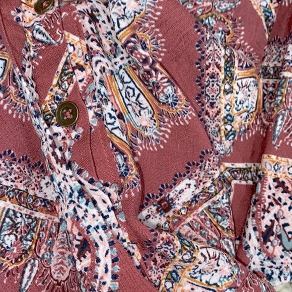 Pink rose mauve floral maxi dress size xsmall new with tags - Picture 7 of 9